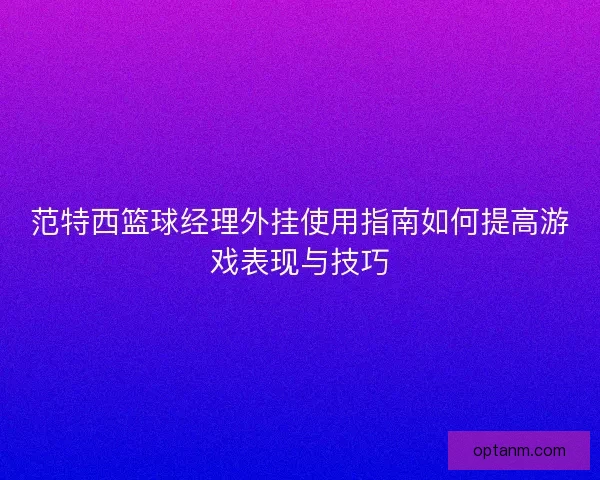 范特西篮球经理外挂使用指南如何提高游戏表现与技巧